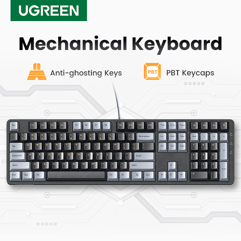 Gaming Keyboard Corsair - UGREEN Mechanical Keyboard 108 PBT Keycaps