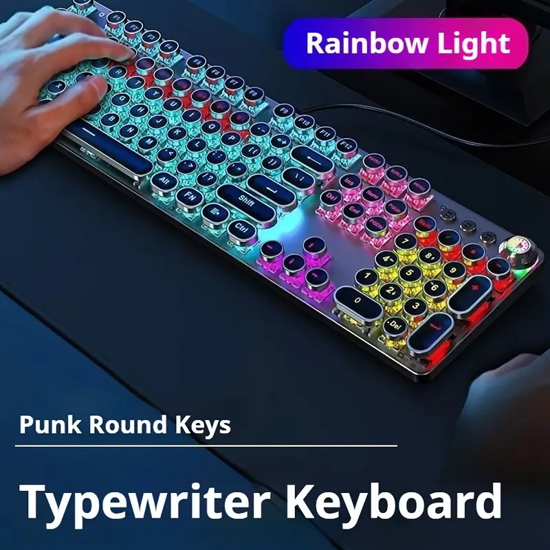 Gaming Keyboard Corsair - EWEADN Punk Typewriter Mechanical Gaming Keyboard