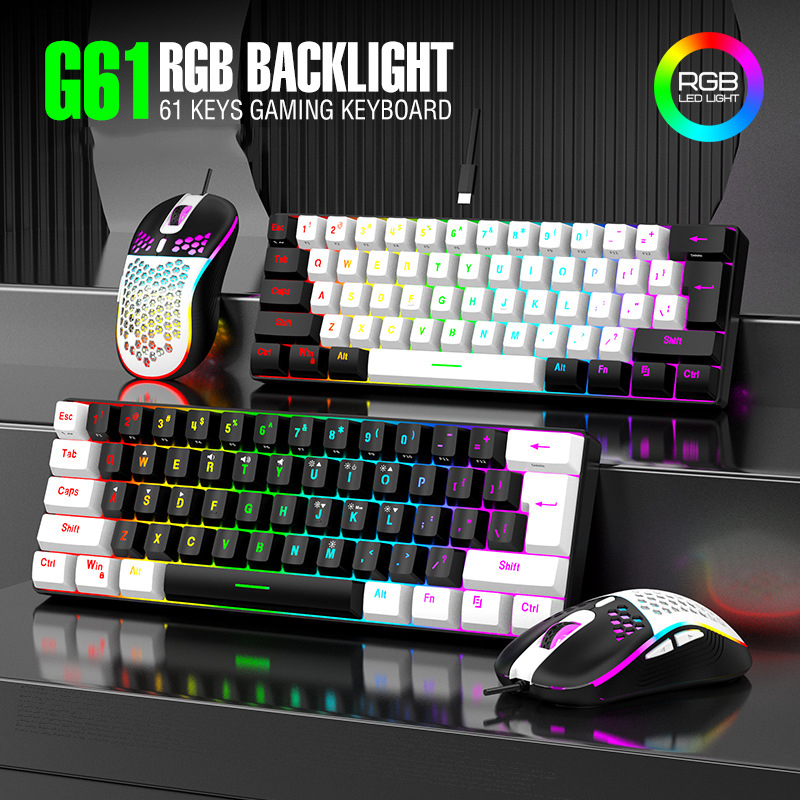 Keyboard Mouse Bundle Gaming - Keyboard and Mouse Sets 60% RGB