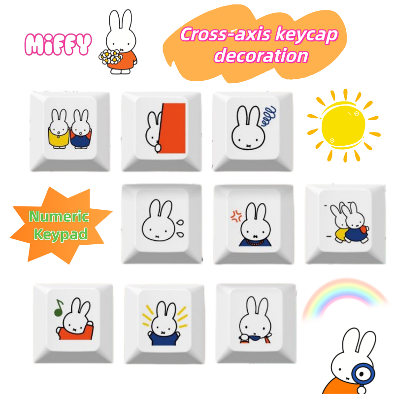New Miffy rabbit cartoon cute  - đánh giá và giá Gaming Keyboard Mechanical