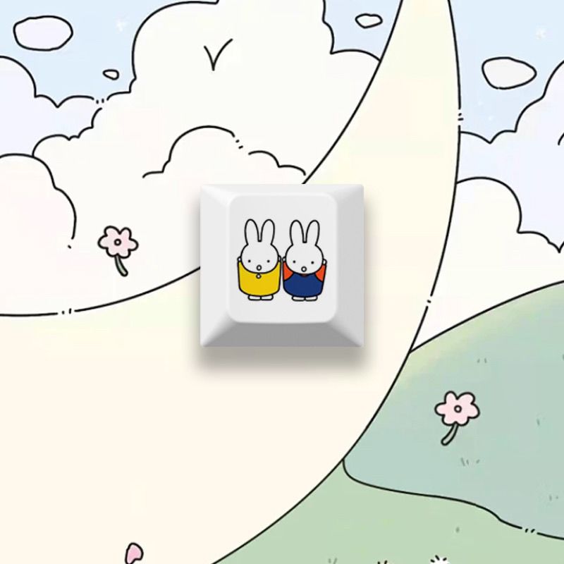 New Miffy rabbit cartoon cute  - đánh giá và giá Gaming Keyboard Mechanical
