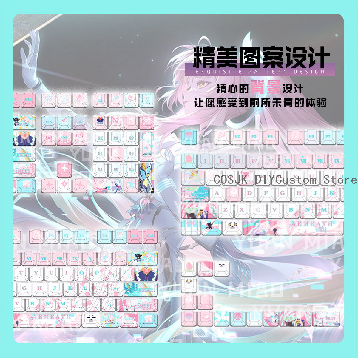 122 Keys Anime Wuthering Waves - đánh giá và giá Gaming Keyboard Mechanical