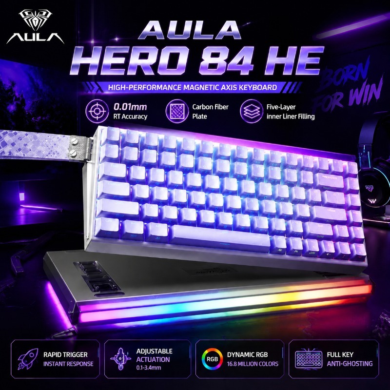 AULA HERO84 Magnetic Gaming Me - đánh giá và giá Gaming Keyboard Mechanical