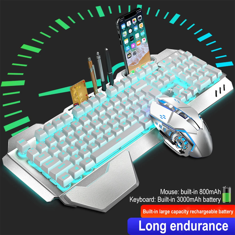 K680 Rechargeable 2.4G wireles - đánh giá và giá Gaming Keyboard Mouse Wireless