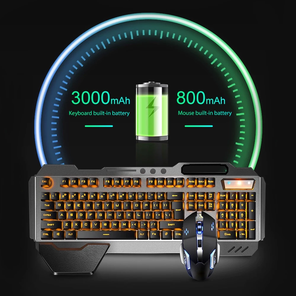 K680 Rechargeable 2.4G wireles - đánh giá và giá Gaming Keyboard Mouse Wireless