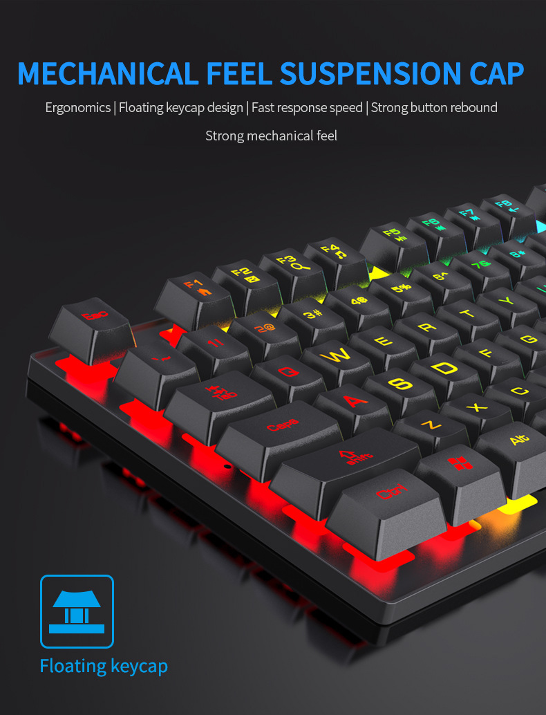 104 Key Backlit Mechanical Key - đánh giá và giá Keyboard Mouse Bundle Gaming