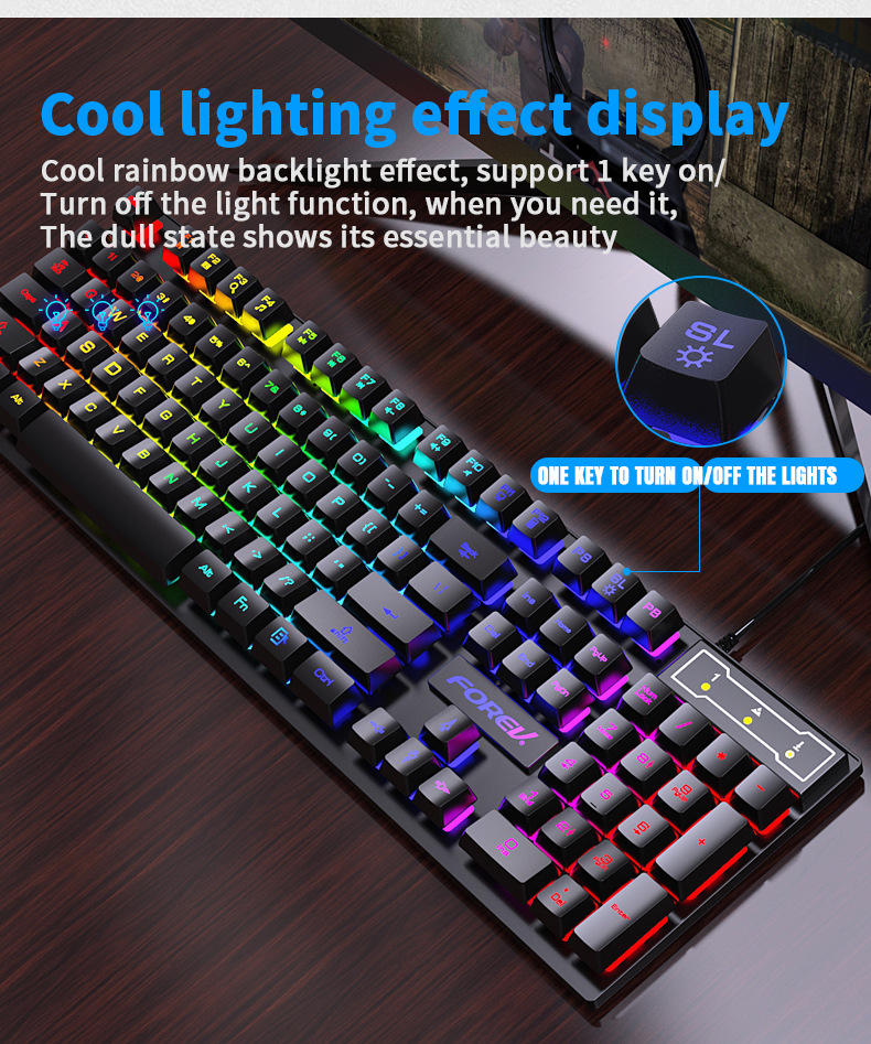 104 Key Backlit Mechanical Key - đánh giá và giá Keyboard Mouse Bundle Gaming