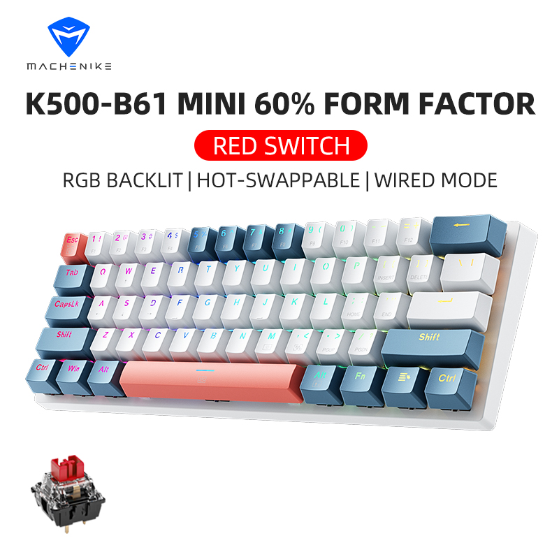 K500-B61 Machenike Mini Mechan - đánh giá và giá Gaming Keyboard Hot Swappable