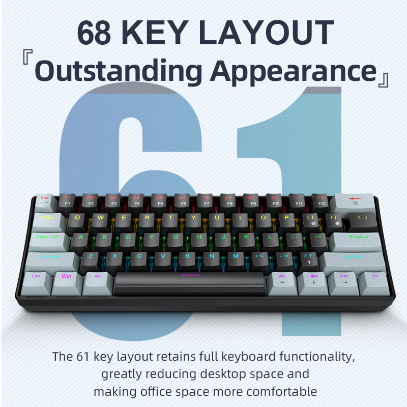 APAYADO K61 Mini Mechanical Ke - đánh giá và giá Gaming Keyboard Hot Swappable