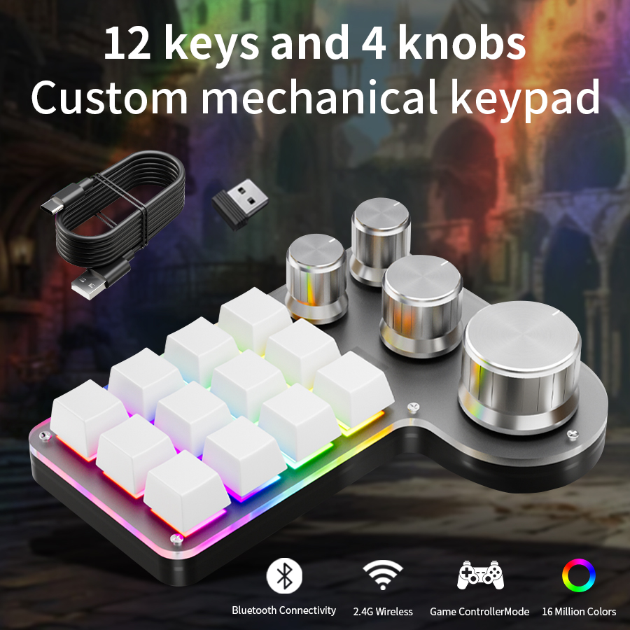 3 Modes 12 Keys Mechanical Key - đánh giá và giá Gaming Keyboard Half