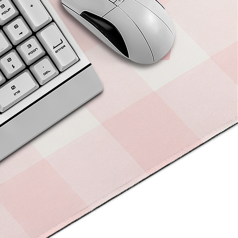 Pink Plaid Mouse Pad Gamer XL  - đánh giá và giá Keyboard Mouse Bundle Gaming