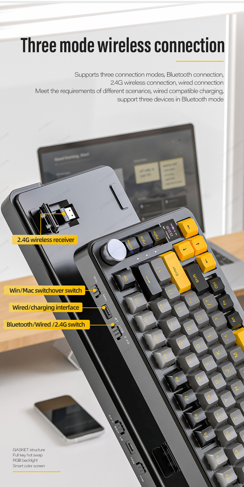 2024 New AL66 Mechanical Keybo - đánh giá và giá Gaming Keyboard Hot Swappable