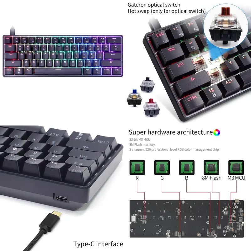 Dropshipping Skyloong Gk61 Sk6 - đánh giá và giá Gaming Keyboard Mechanical
