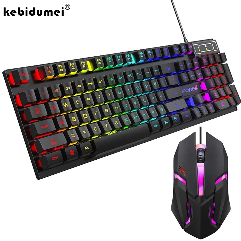 Kebidumei 104 key Backlit Mech - đánh giá và giá Keyboard Mouse Bundle Gaming