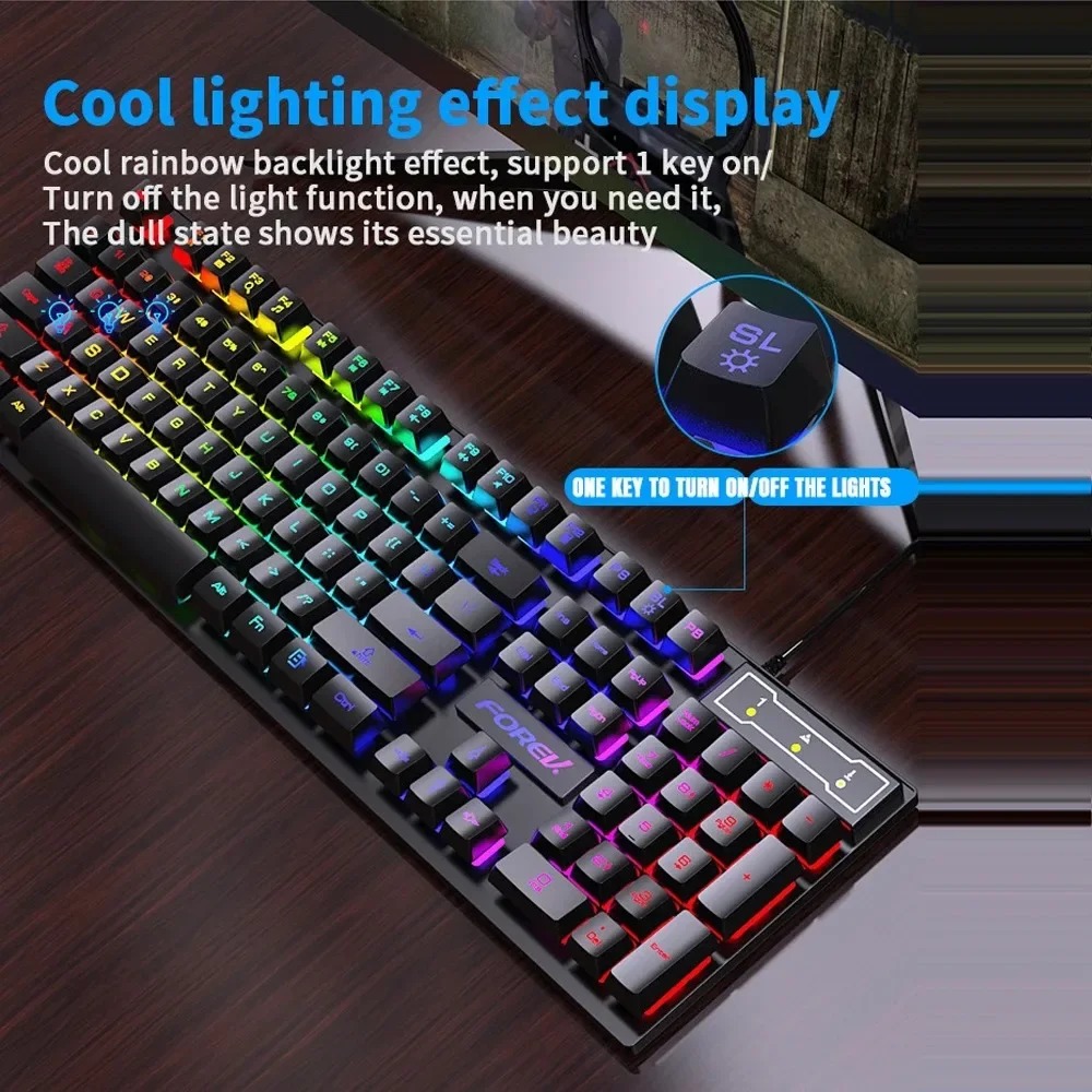 Kebidumei 104 key Backlit Mech - đánh giá và giá Keyboard Mouse Bundle Gaming