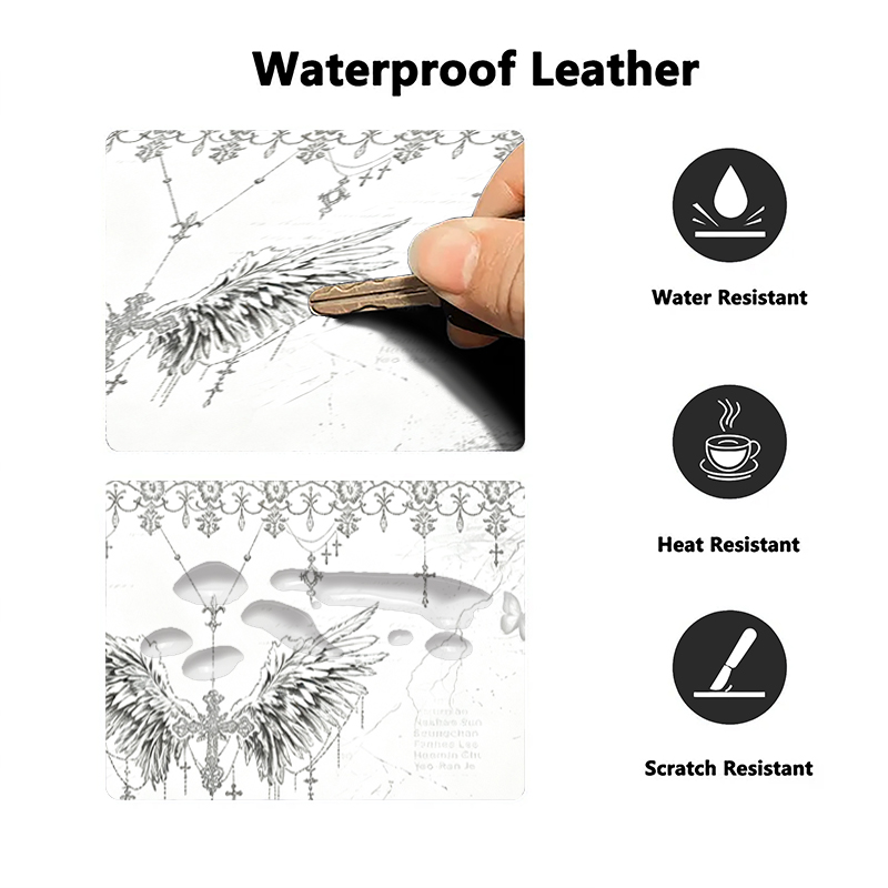 Leather Mousepad Black White A - đánh giá và giá Gaming Keyboard Nearby