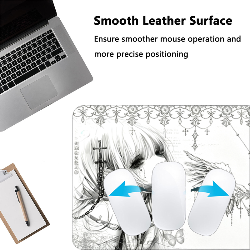 Leather Mousepad Black White A - đánh giá và giá Gaming Keyboard Nearby