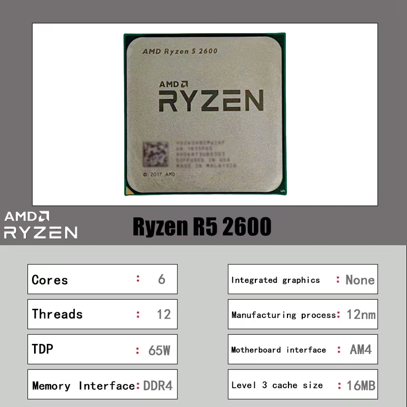 AMD Ryzen 5 2600 Tray CPU 6 Co - đánh giá và giá Amd Cpu Ryzen 5